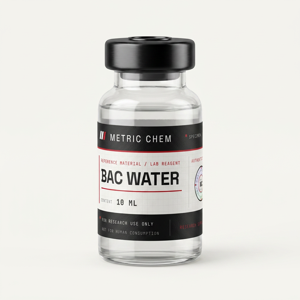 Bacteriostatic Water — 10 mL liquid, sealed borosilicate vial
