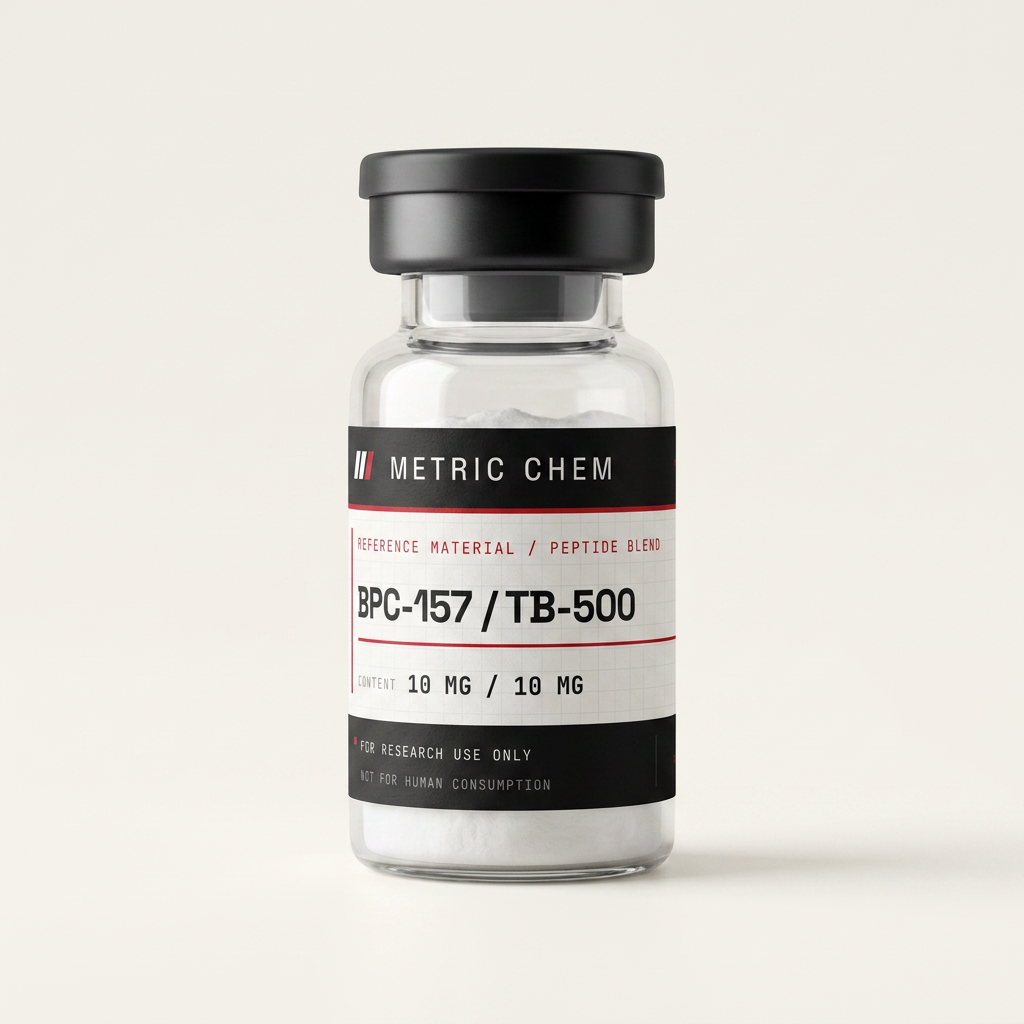 BPC-157 / TB-500 — 10 mg / 10 mg co-lyophilized solid, crimp-sealed vial